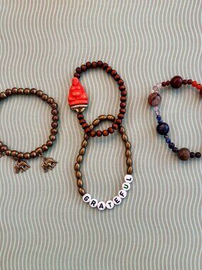 Beaded Bracelet Set | Grateful • Buddha (Marlyn Schiff) • Elephant • Stones